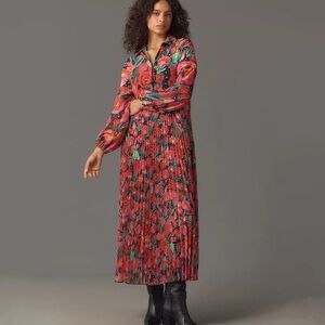 NWT Farm Rio Pleated Drop-Waist Maxi Dress Size XL